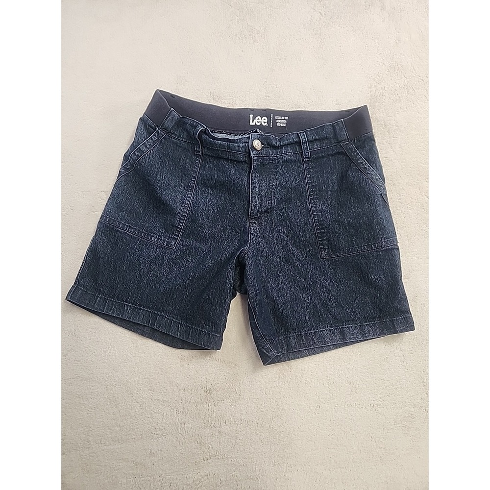Lee Regular Fit Mid Rise Bermuda Denim Shorts Size 10 M